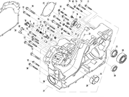 Прокладка 1 копуса вариатора ATV /СМК 800 EFI-Х8