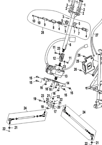 Cошка рулевой колонки ATV СФ X5 Н.О.