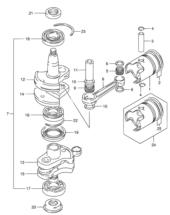 Поршень /ПЛМ Suzuki 40  (STD)