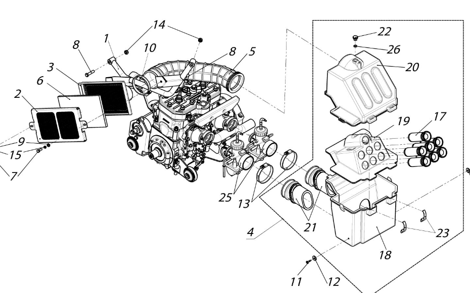 Фильтр воздуш. (элемент) /Тайга VECTOR 551/I RM