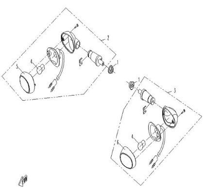 Блок указателя поворота в сборе, левый ATV /СФ 500, X6