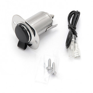 Гнездо -переход.прикуривателя 12 V X-Power (нерж.сталь)