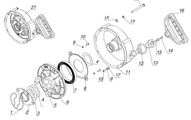 Болт крепления ручного стартера /Буран