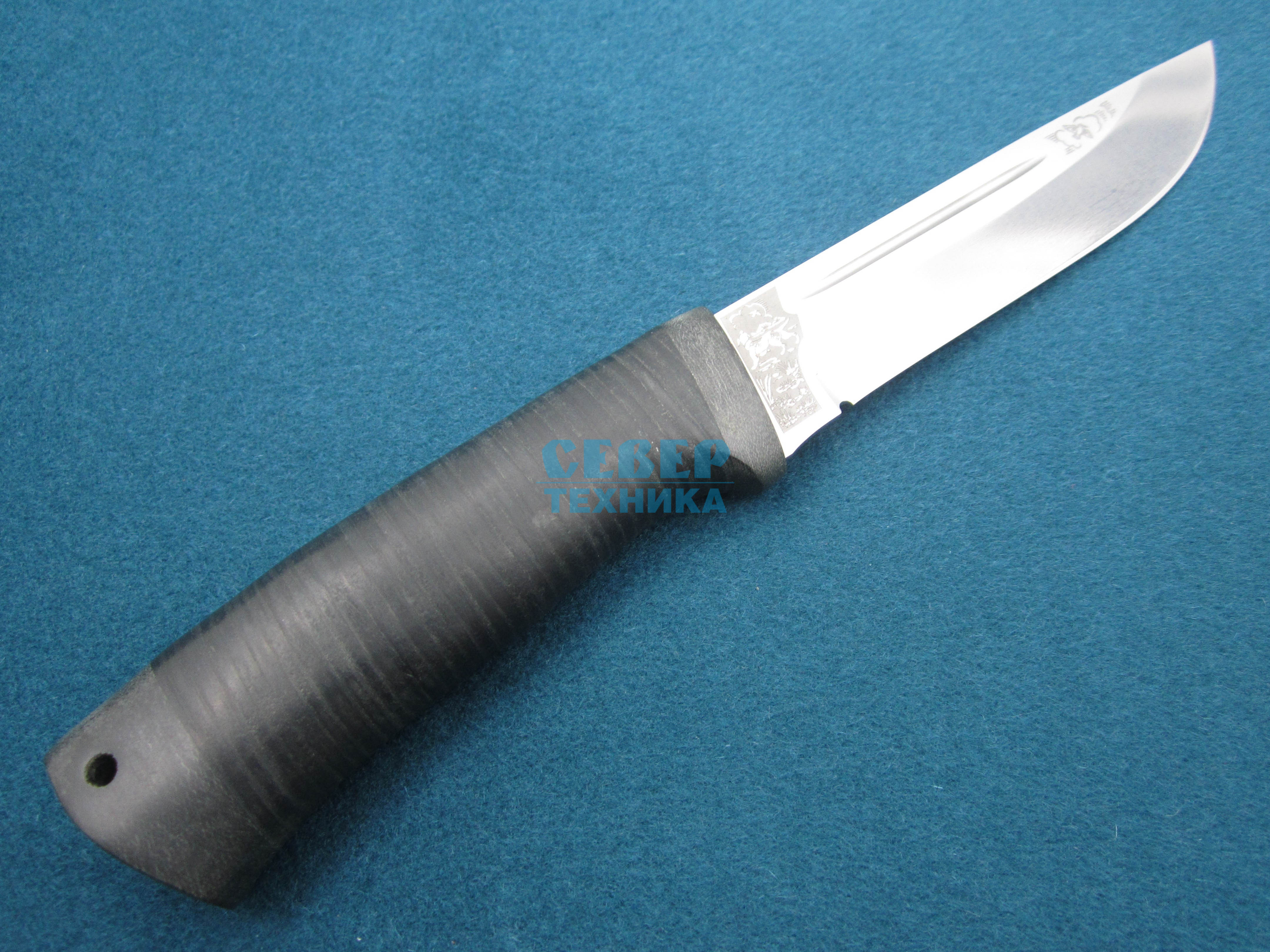 Нож "Бекас" кожа, D2 /Златоуст