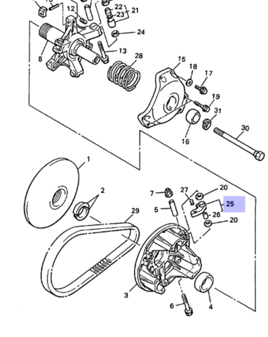 Грузик вариатора /Yamaha VK540 ориг.