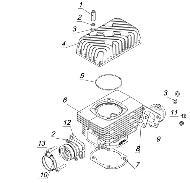 Патрубок впускной /Тикси RM