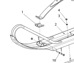 Вкладыш лыжи латунь /Буран