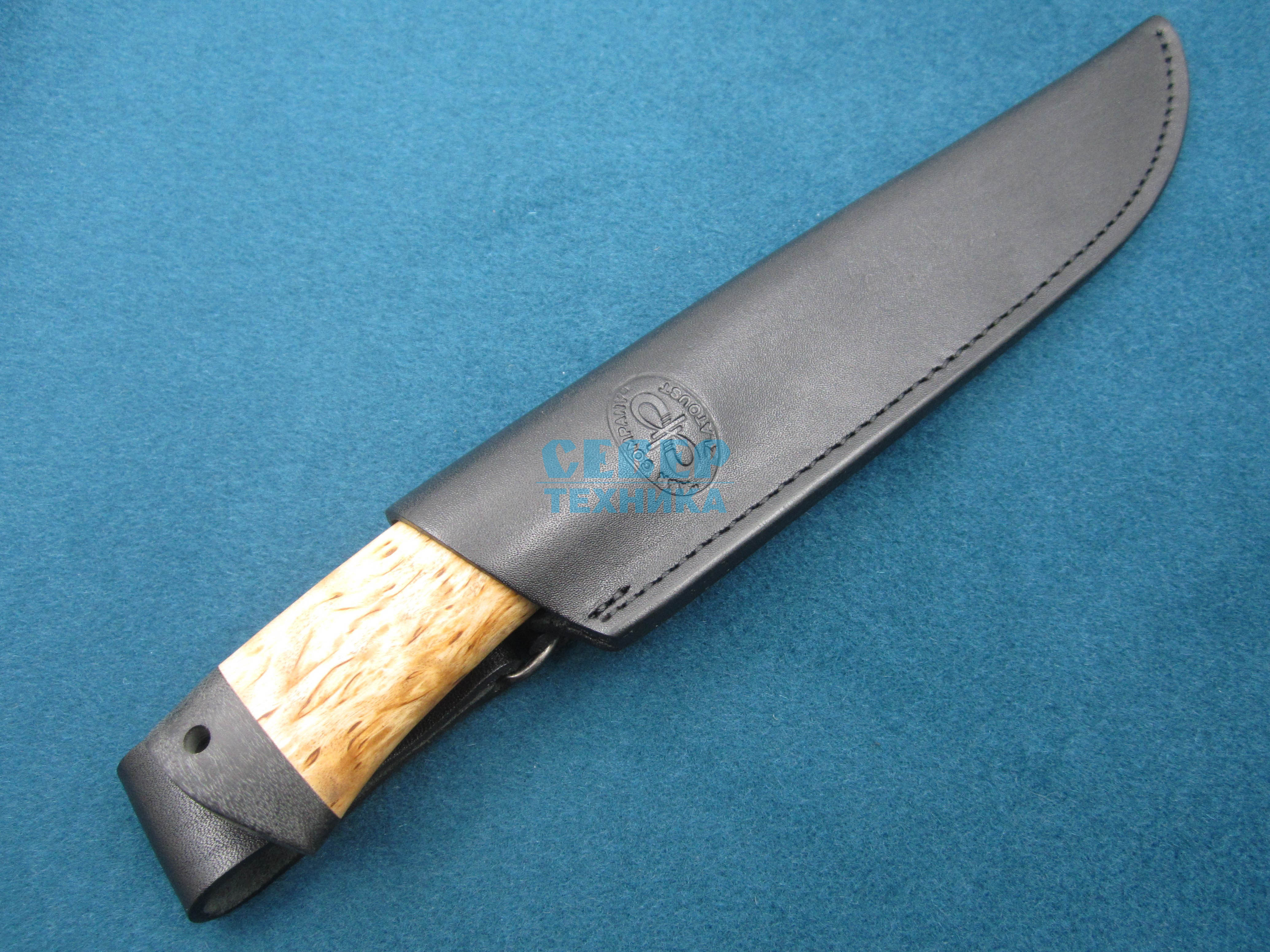 Нож "Шашлычный" средний карельская береза, 95х18/Златоуст