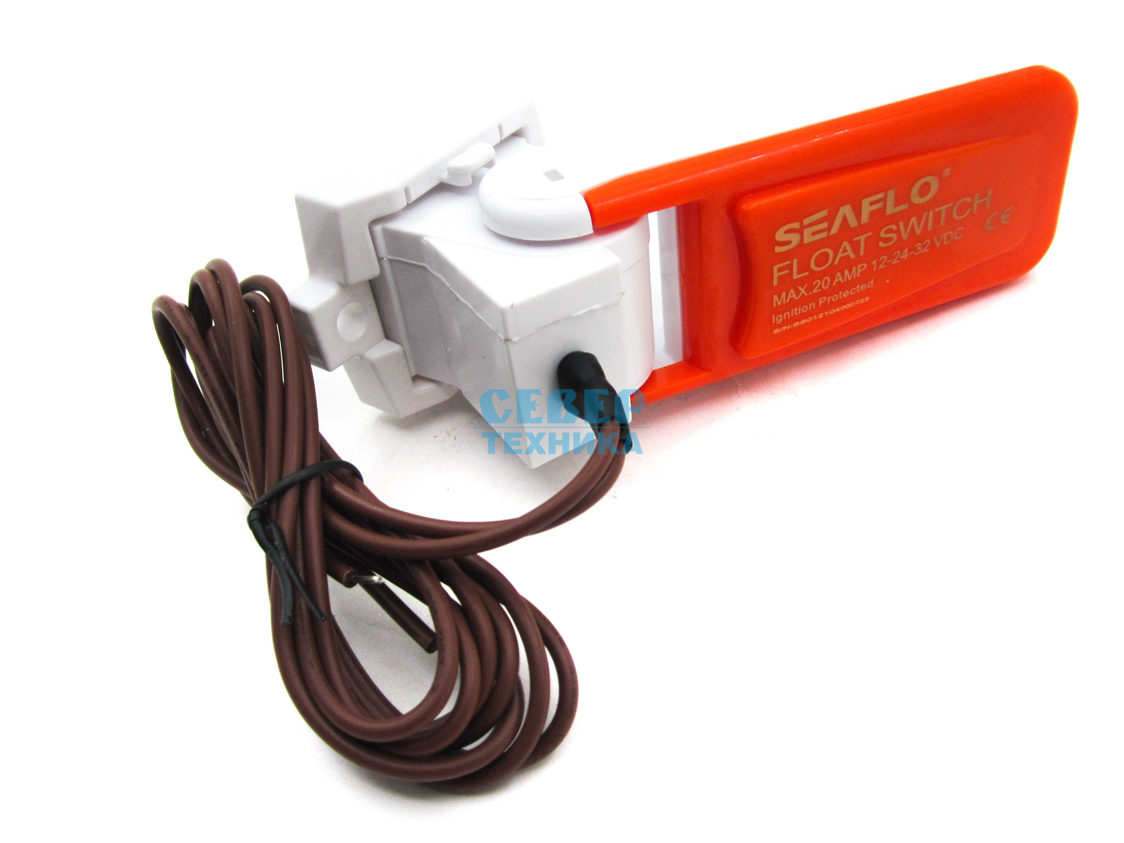 Переключатель поплавковый бело-оранжевый SeaFlo (19/51мм)