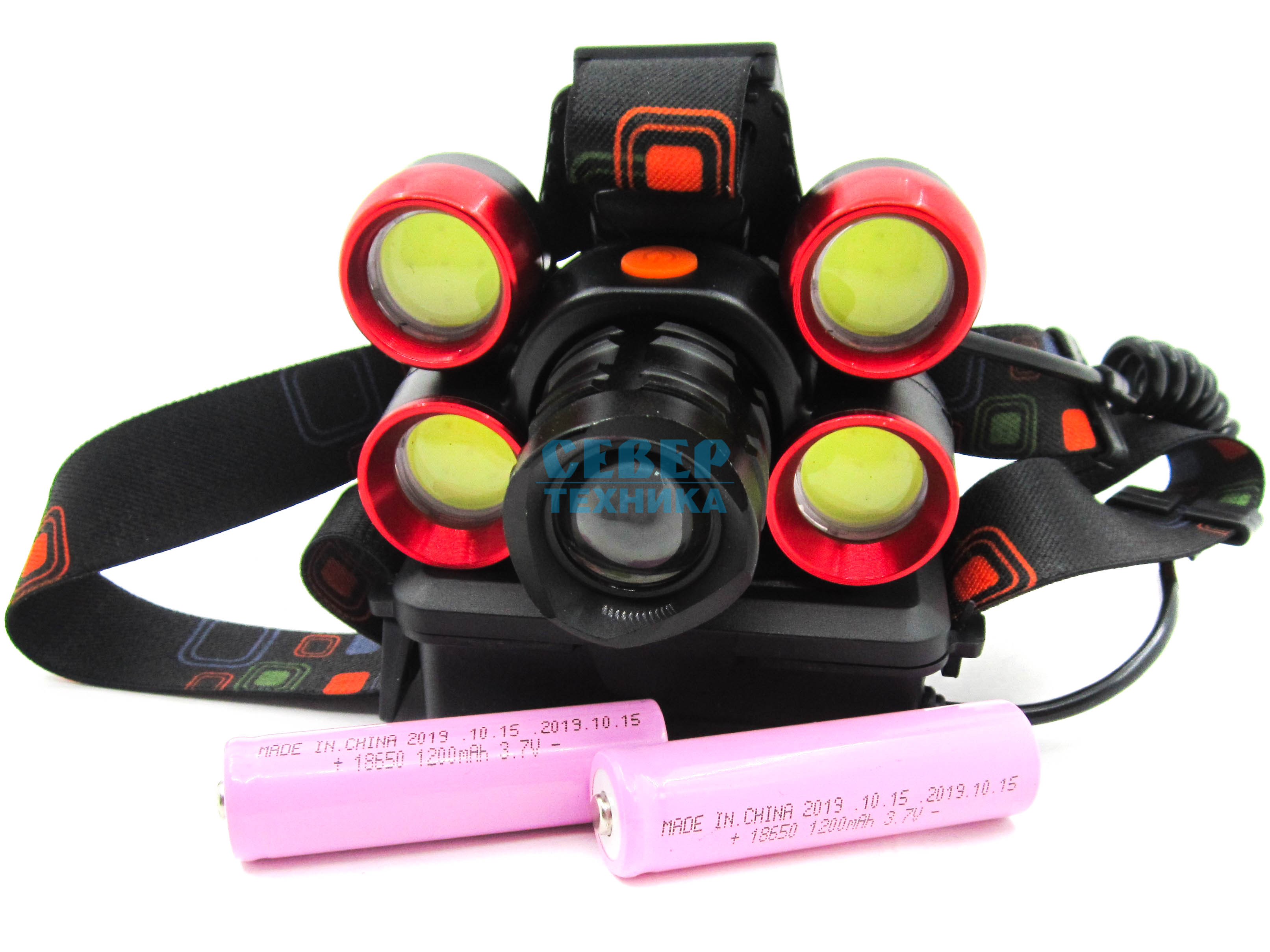 Фонарик налобный T6 5LED