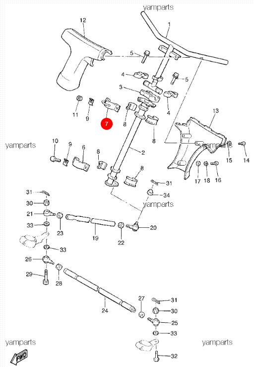 Тяга рулевая YAMAHA VK 540