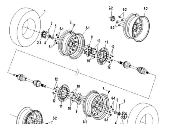 Гайка колесная ATV /СФ 500/X5/X6/X8/Z6/Z8