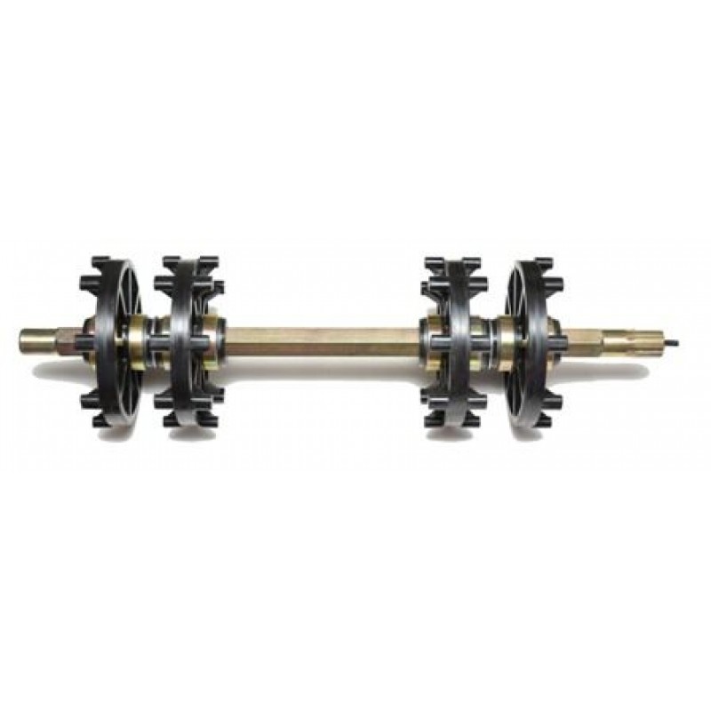 Вал ведущий с колесами в сборе /Тайга 500 (18 шлицов) старого образца, не оригинал