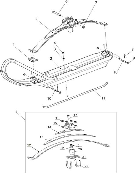 Болт лыжи /Буран