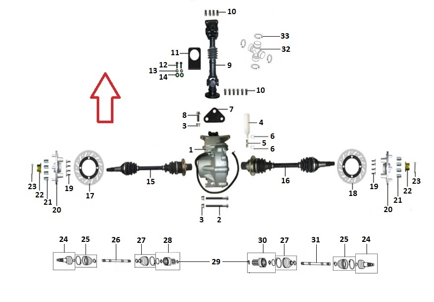 Ступица колеса заднего ATV /РМ800 RM