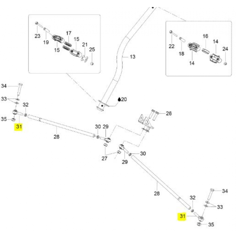 Наконечник рулевой (правая резьба) /BRP