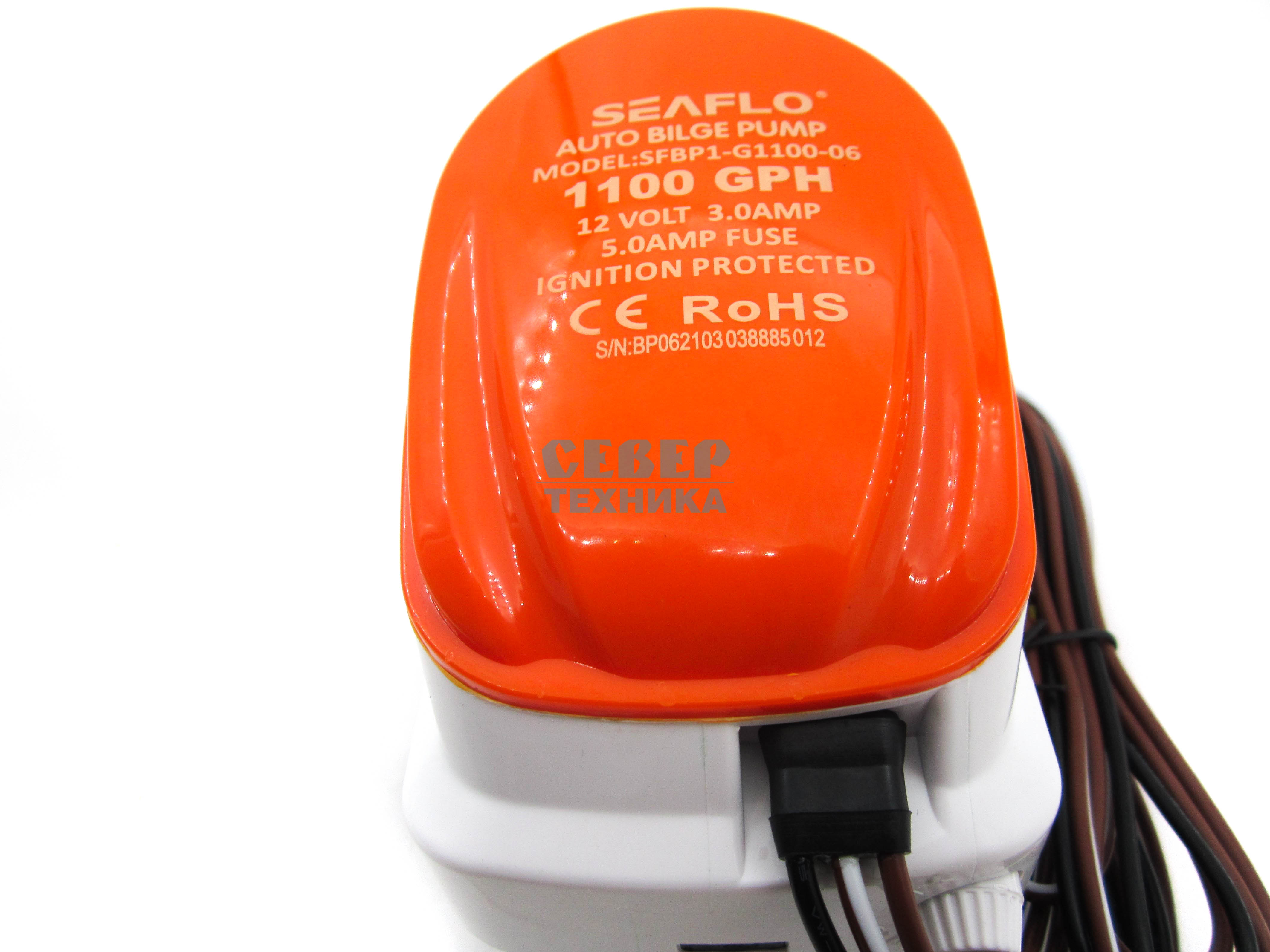 Насос осушительный SeaFlo 12B 1100GPH auto