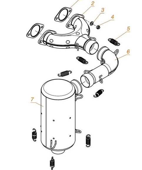 Коллектор выхлопной (штаны) /Буран