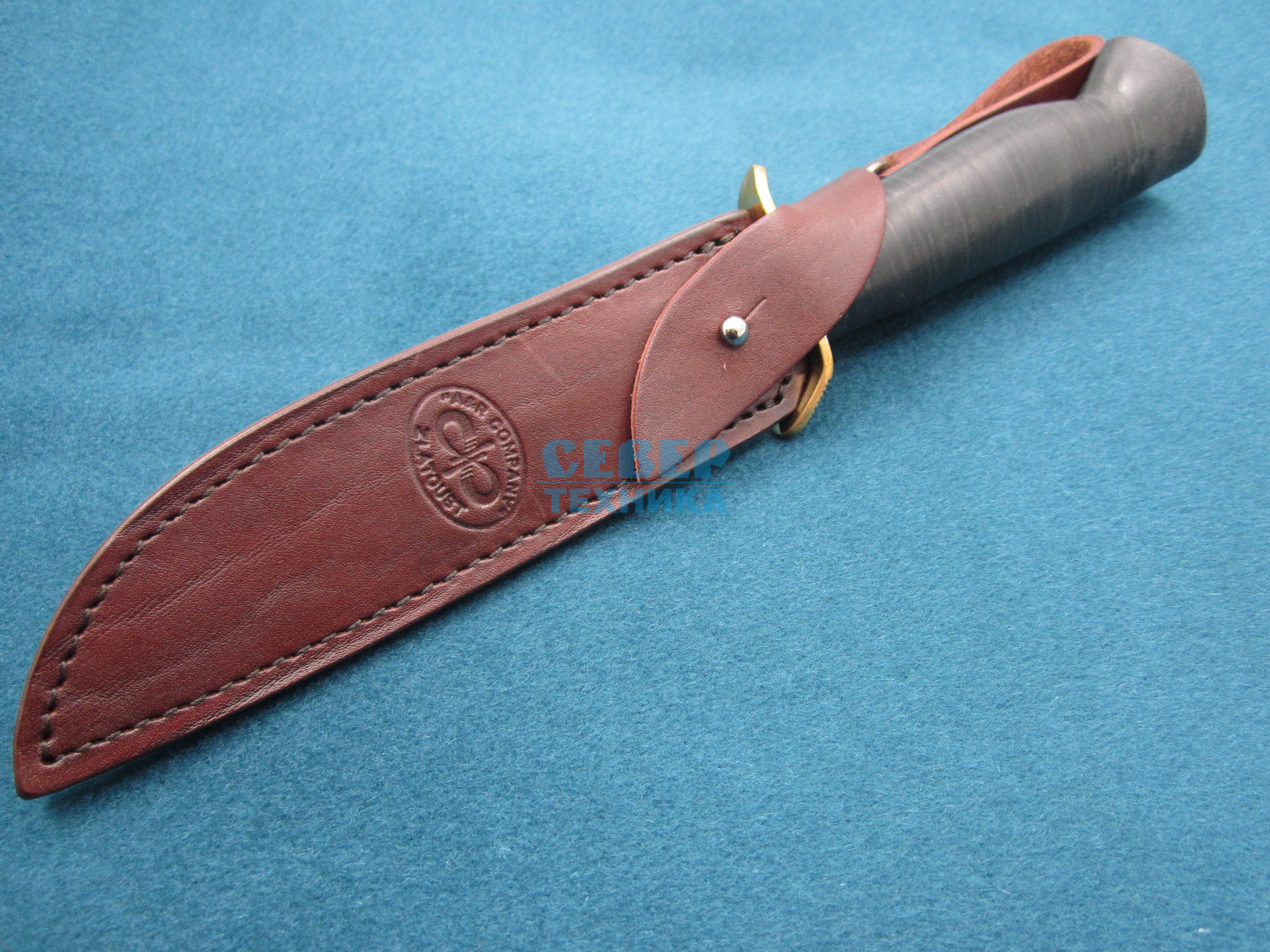 Нож "Штрафбат" кожа-латунь, 100х13М /Златоуст