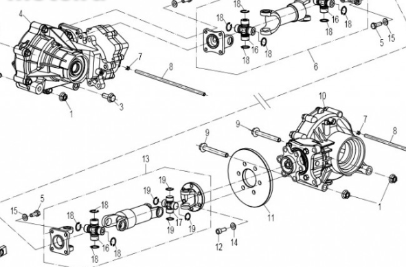 Крестовина карданной передачи малая ATV /СФ 500, X5, X6, Х8 (22*50)