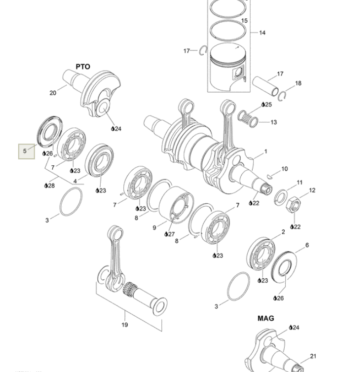 Манжета к/вала к-т /BRP Rotax 552F (2005-2019)