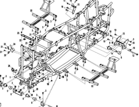 Сайлентблоки опоры двигателя лев. пер. ATV /СФ X8/Z8/Z10