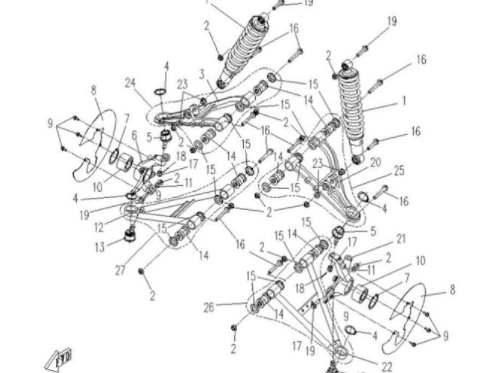 Рычаг передний подв. лев. ниж. ATV /СФ 500/X5H.O./X6/X8