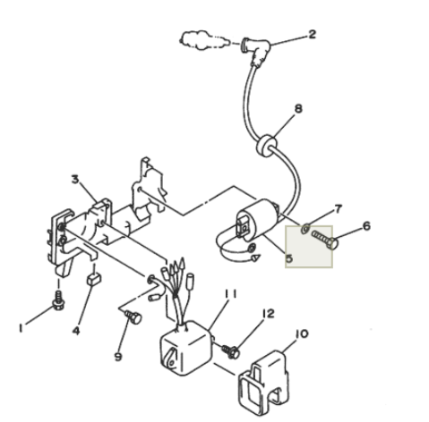 Катушка зажигания ПЛМ YAMAHA 4-5 Тайвань