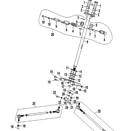 Крепление рулевой колонки, комплект ATV /СФ X5 Н.О, Х8
