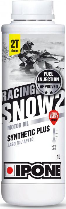 Масло IPONE Snow Racing 2T (клубника, п/синтетика+) 1л.