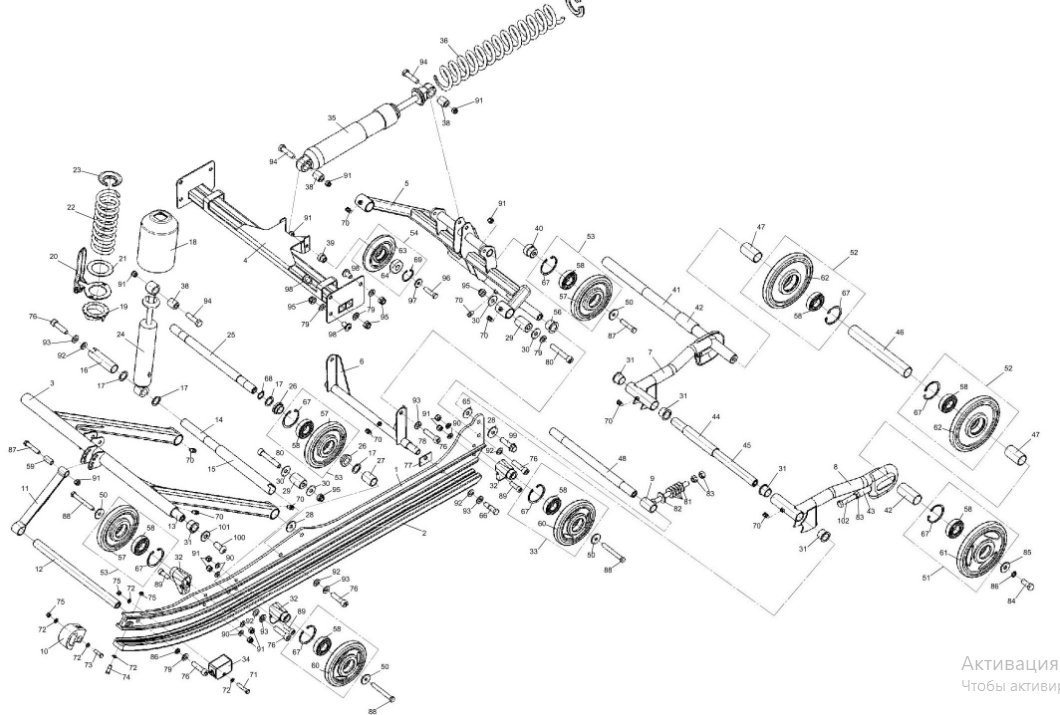 Отбойник на рельс /Атака 551, Варяг 550V, Барс 850, Патруль 800, Vector 551/I RM