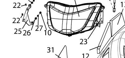 Кронштейн фары /Тайга Patrul 550 SWT RM