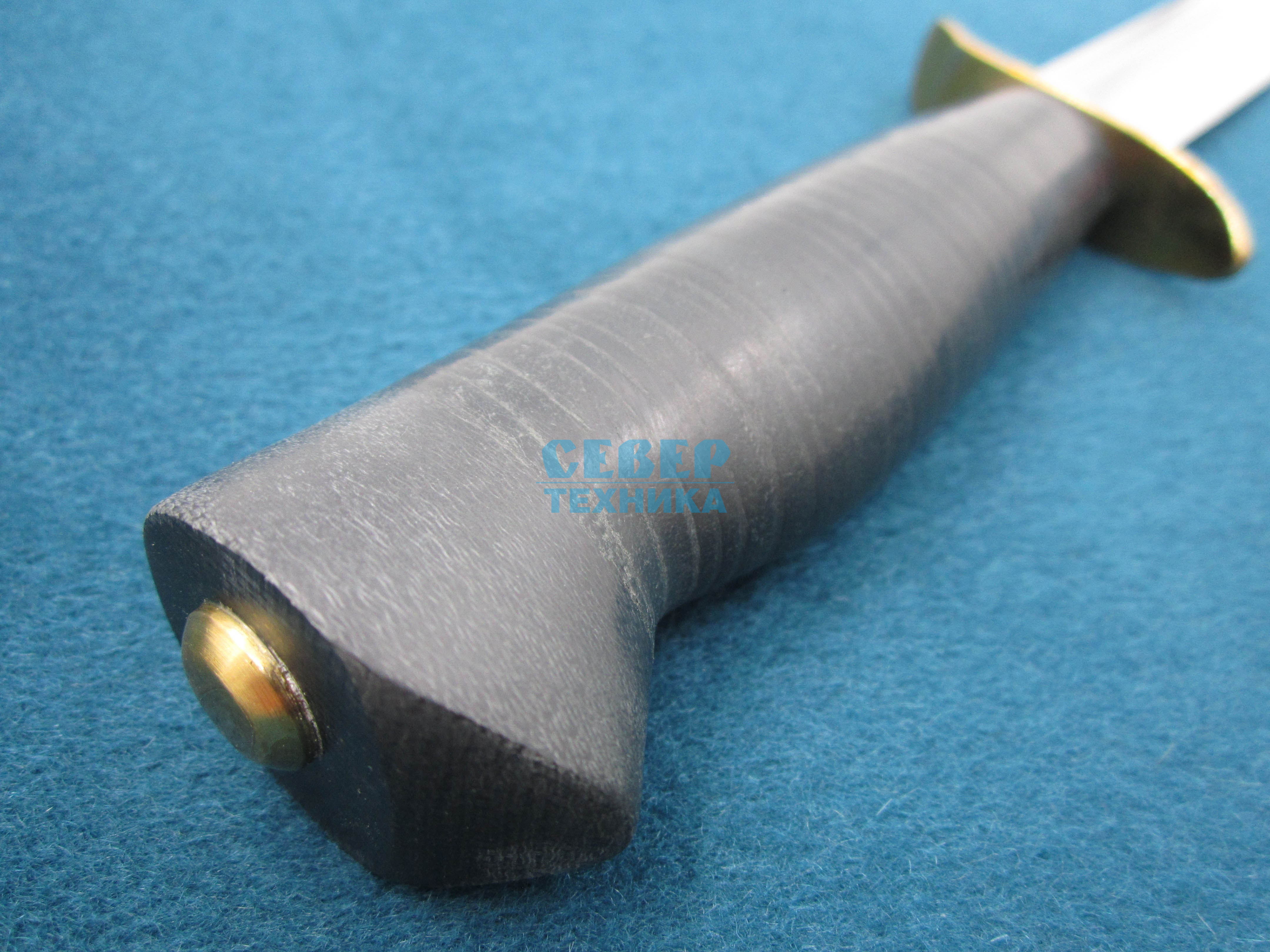 Нож "Штрафбат" кожа-латунь, 100х13М /Златоуст