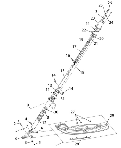 Башмак лыжи пластиковой (буфер) ТАЙГА Полиуретан, зеленый