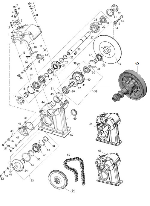 Вал ведущий с ведомым шкивом /Буран 2Т, Лидер RM