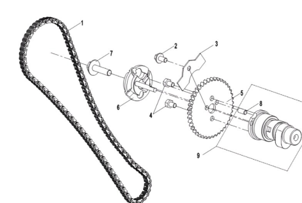 Цепь привода распредвала ATV /СМК X5H.O. 