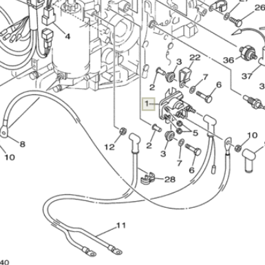 Реле стартера ПЛМ /Yamaha F20, F25, F30, F40, F45