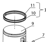 Кольцо поршневое /Тайга 500 (к-т, 2 шт верх/ниж) Тайвань