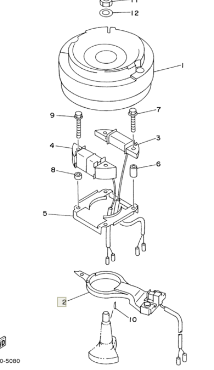 Датчик Холла ПЛМ YAMAHA 9,9-15