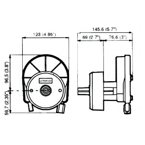 Редуктор рулевой T-67 до 55 л.с. (испл. с трос. М58) Nautflex