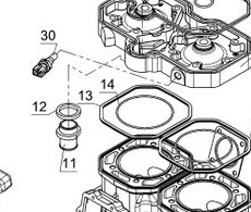 Патрубок (система охлаждени) /Тайга 551 RM