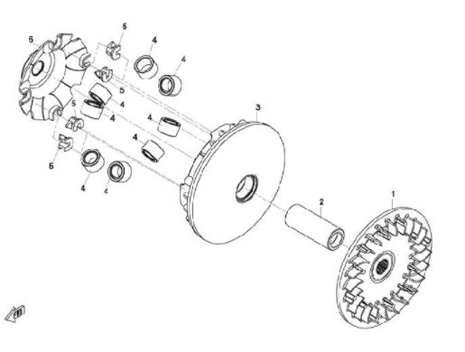 Шкив вариатора ведущий в сборе HL ATV /СМК X8