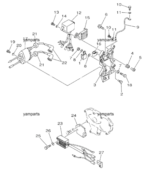 Блок зажигания ПЛМ (CDI) YAMAHA 9,9D-25C