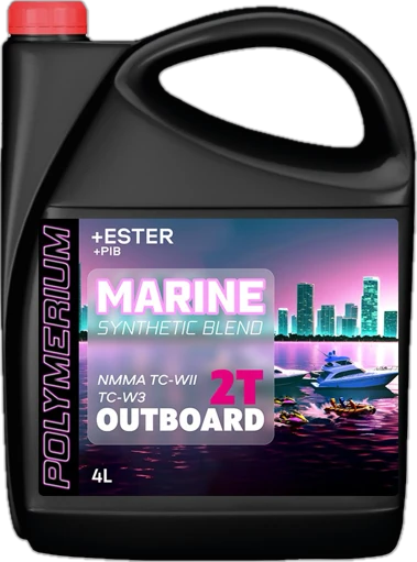 Масло POLYMERIUM OUTBOARD 2T (п/синтетика) 4л.