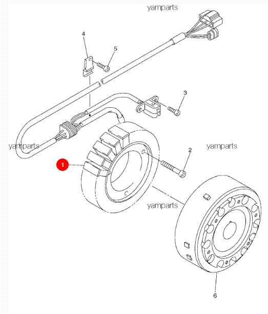 Основание магдино (статор генератора) /Yamaha VK Prof./ Venture не ориг.