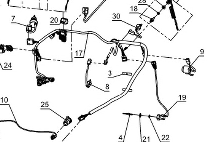 Замок зажигания со жгутом ТАЙГА, БУРАН RМ