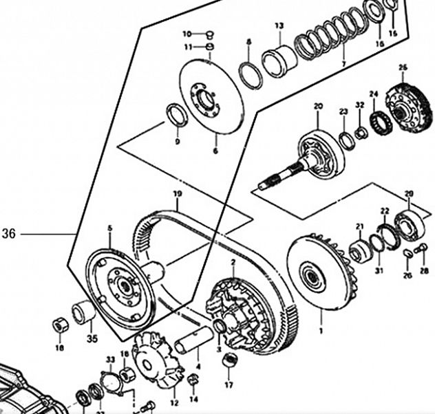 Ролики вариатора ATV к-т 8 шт. /Stels Leopard (вес 21 гр.)
