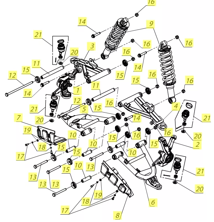 Опора шаровая ATV /РМ 500, 500-2, 650 RM