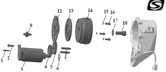 Электростартер ATV /Stels ATV-UTV Stels 800/Guepard/Dominator