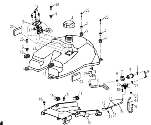 Датчик топливный с уплотнительным кольцом ATV /СМК 500-А/2А/Х6